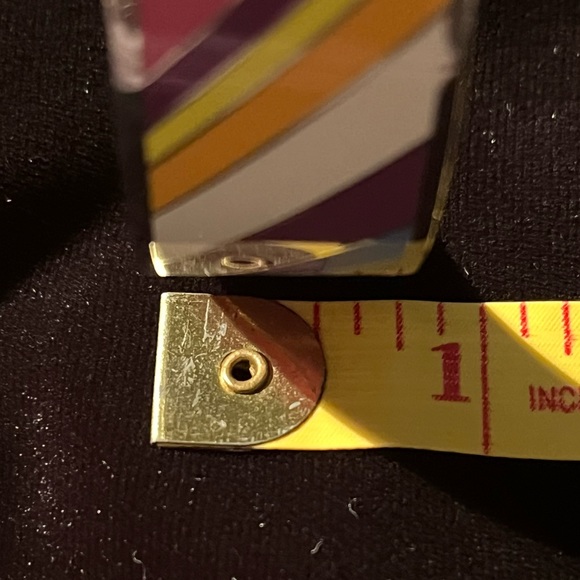 Coach Multicolor Strip Hinged Bracelet #94953 SV/MC- NWT - Picture 6 of 9